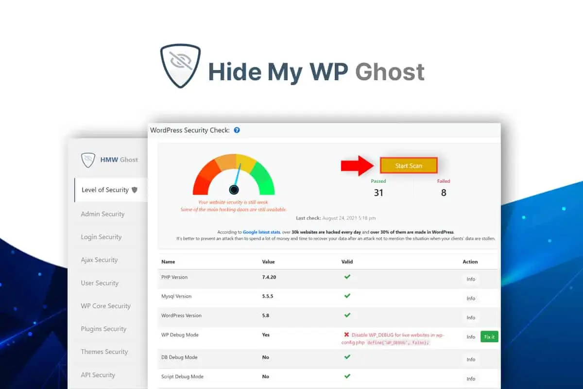 WordPress Hide My WP Ghost插件的使用截图[1]