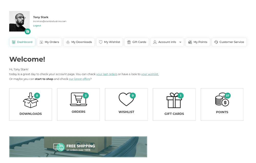 YITH WooCommerce Customize My Account Page Premium 插件的使用截图[2]